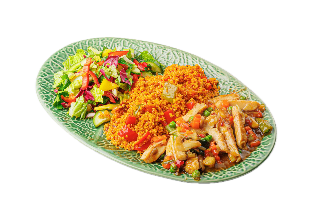 Foto von Bulgur + Hähnchen-Gemüse-Ragout