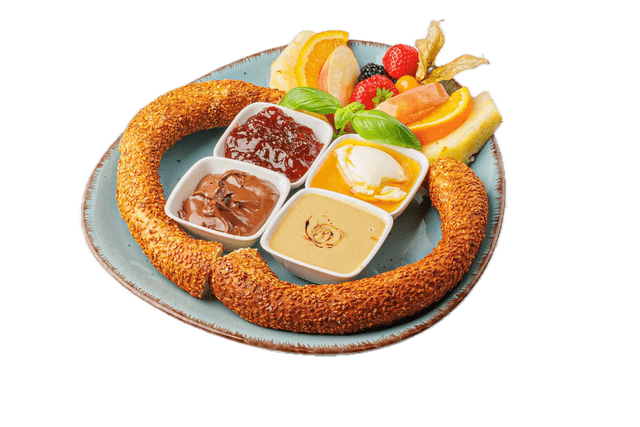 Foto von Simit süß mit Aufstrichen