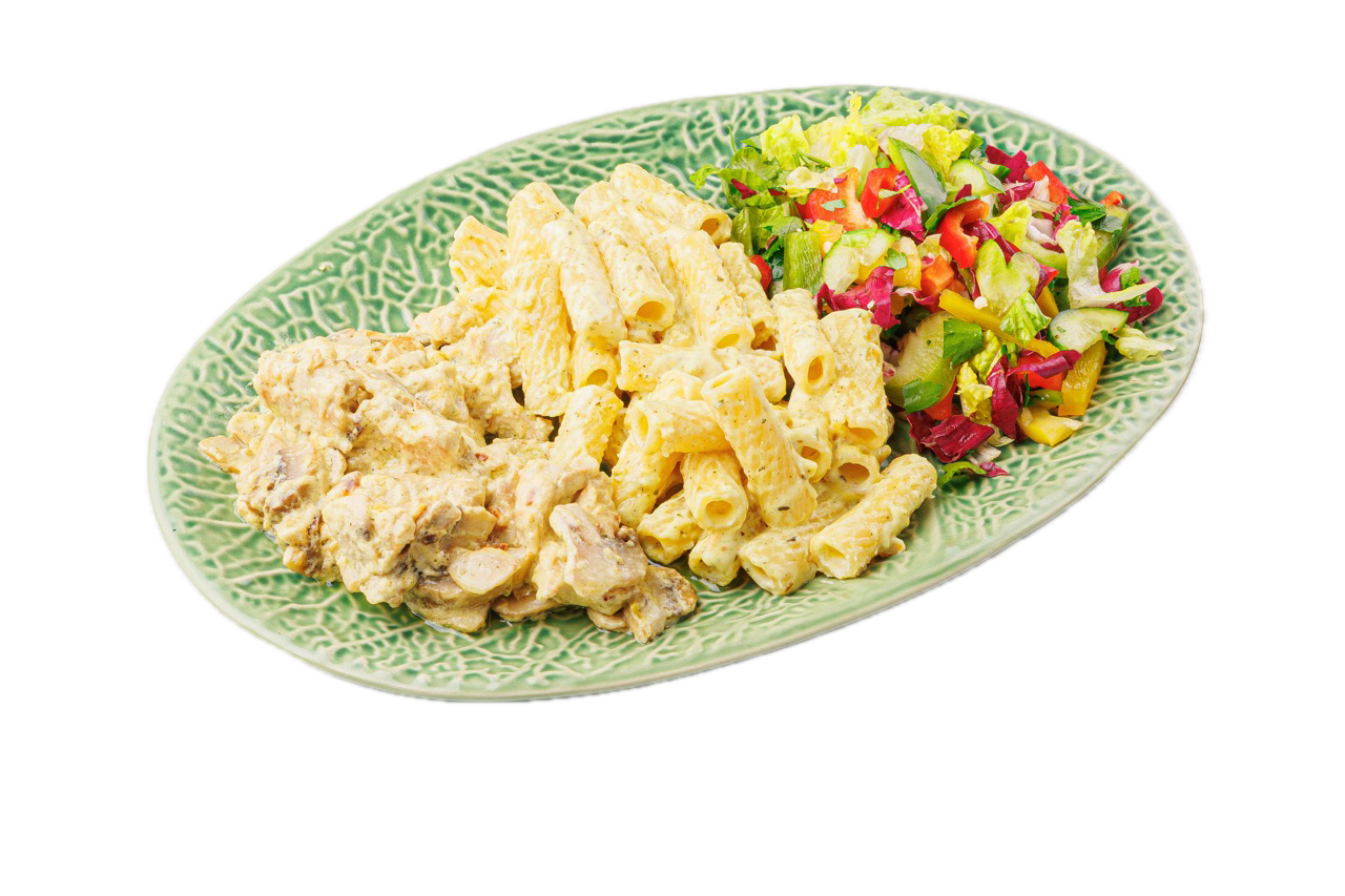 Foto von Penne in cremiger Sauce